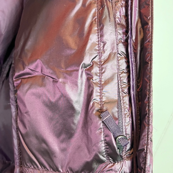 Eddie Bauer Luna Peak Down Puffer Parka Jacket Coat w/ Hood Eggplant Plum sz M - Picture 4 of 16